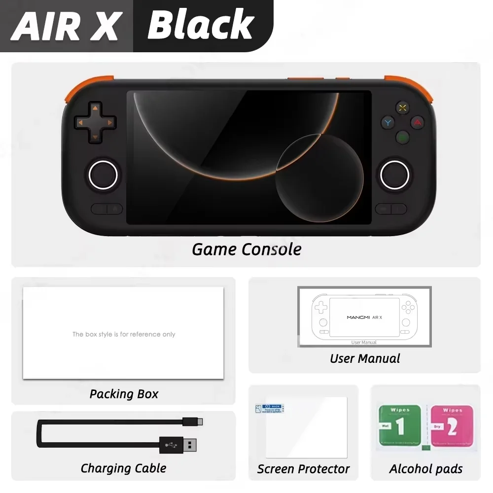 MANGMI AIR X Handheld Game Console Qualcomm Snapdragon 662 5,5'' Touchscreen 15W Snelladen Android 14 Actieve Koelventilator Cadeau