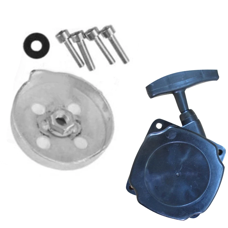 Detachable Recoil Pull Starter Kit Shim Gasket Bolts For 49CC Motor Brush Cutter String Trimmer Replacement Spare Parts