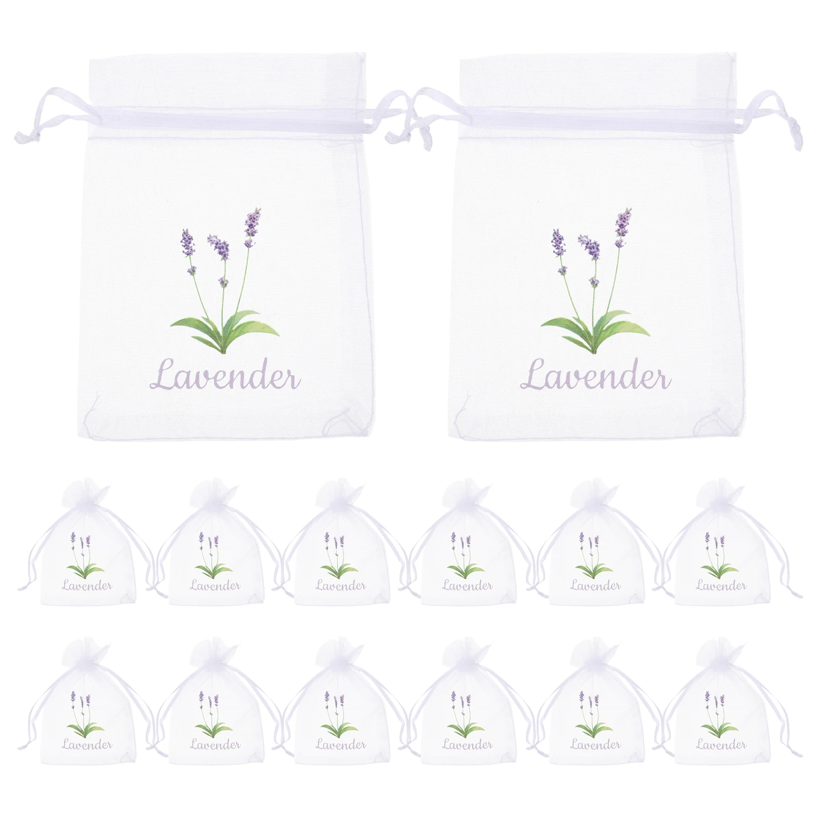 

20Pcs Lavender Sachet Bags Empty Spacious Storage Drawstring Closure for Dried Flowers Home Fragrance Closet Deodorizers Bulk