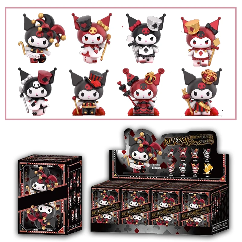 سانريو كورومي صندوق أعمى بوكر المملكة سلسلة صندوق الغموض البلاستيكية الكرتون مرحبا كيتي أنيمي دمية الأطفال الاطفال اللعب هدايا عيد الميلاد #1