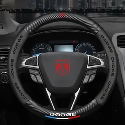 Car Breathable PU Leather Anti-Slip Universal Car Steering Wheel Cover for Dodge SXT DART Challenger RAM 1500 Charger Avengr Car