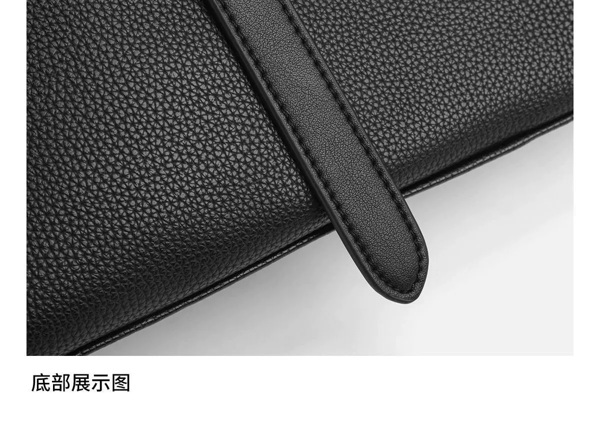 Schlichtes Design Herren-Umhängetaschen Luxuriöse Weiche Leder-Schultertaschen für Männer und Frauen Große Kapazität Unisex-Umhängetaschen – Detail 16