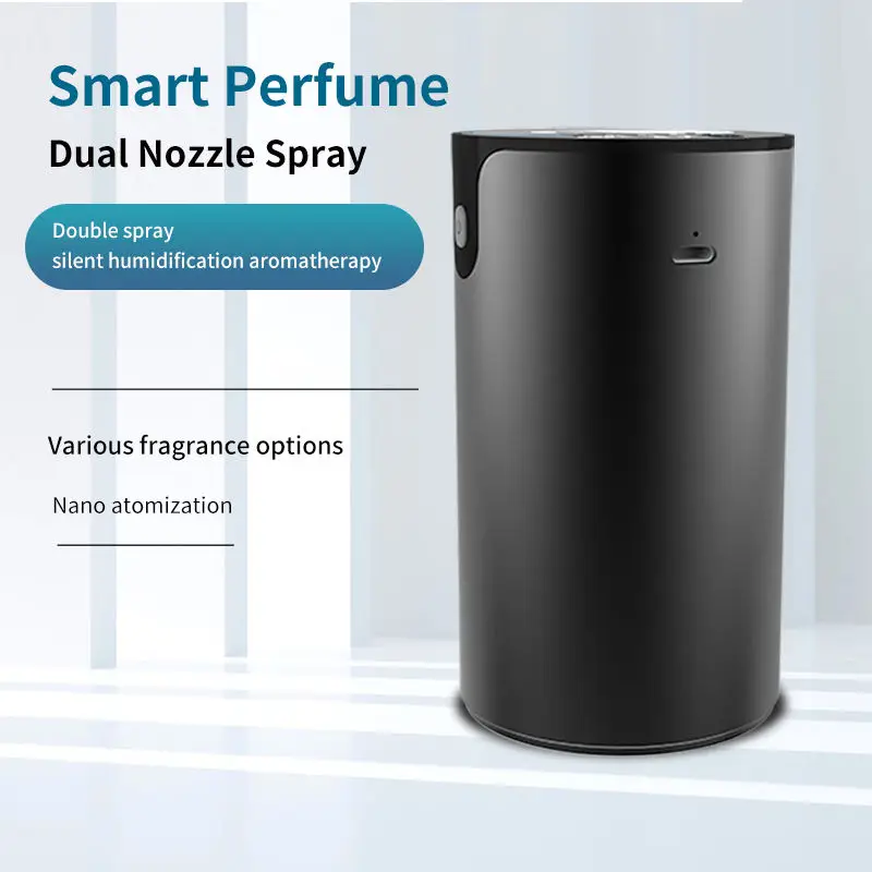 Portable Double Nozzle Essential Oil Diffuser USB Powered Waterless Aromatherapy Humidifier with 7 Colors LED Light Air Scent Pe