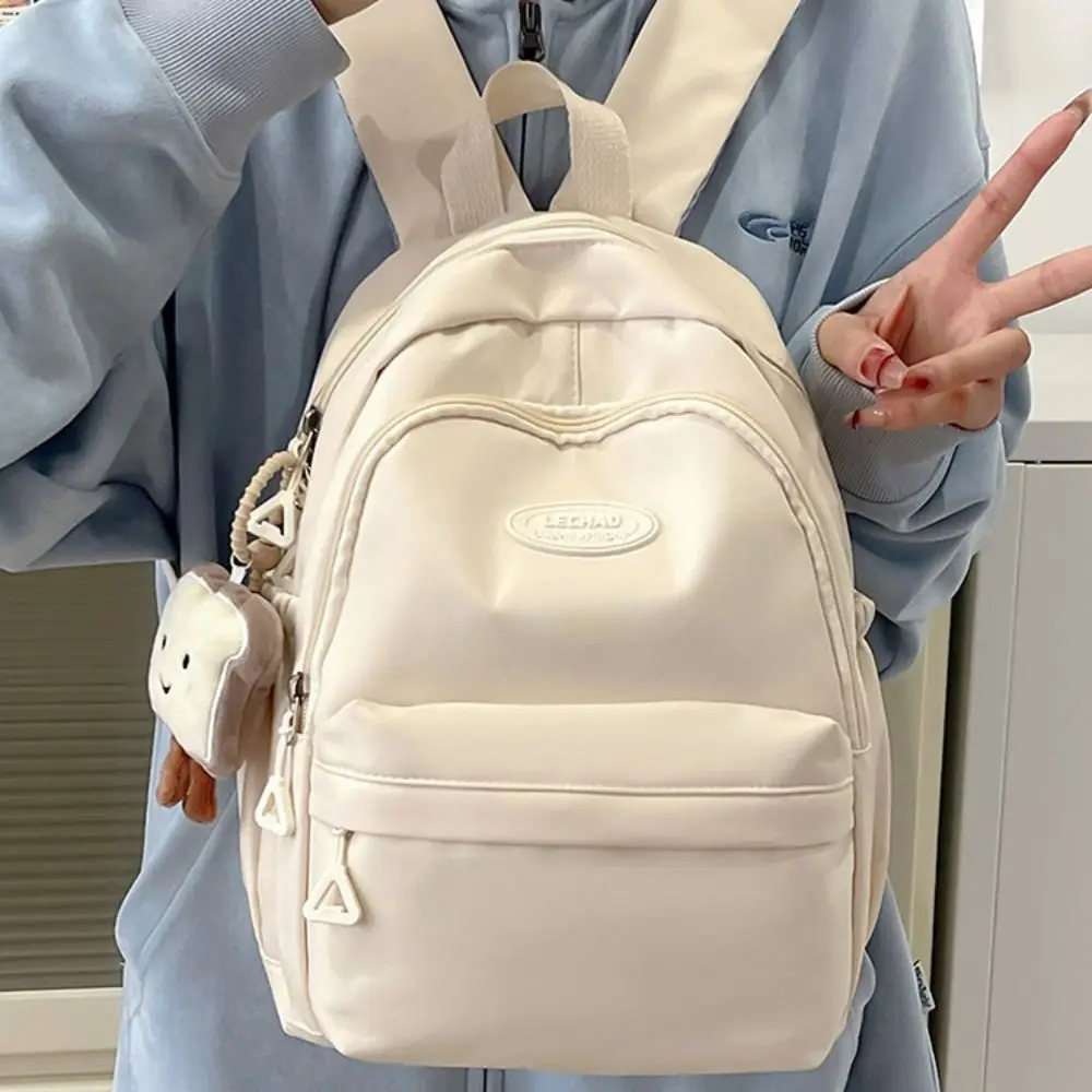 かわいい大容量バックパックナイロンキャンディーカラー通学旅行ナップザック学生