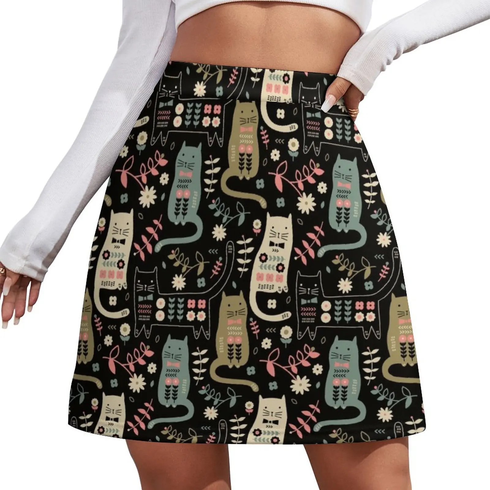 

Cat Folk Mini Skirt kawaii skirt summer clothes Sexy mini skirt for girls