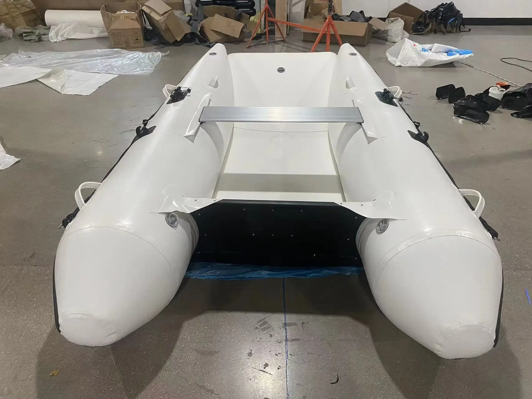 PVC Hypalon Inflatable Catamaran Boat 3m Sailing Catamaran Lightweight Folding Catamaran For Fishing