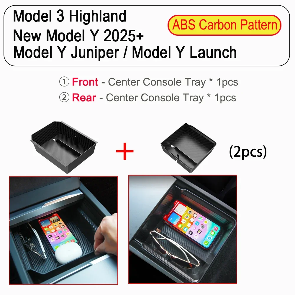 2pcs ABS Carbon