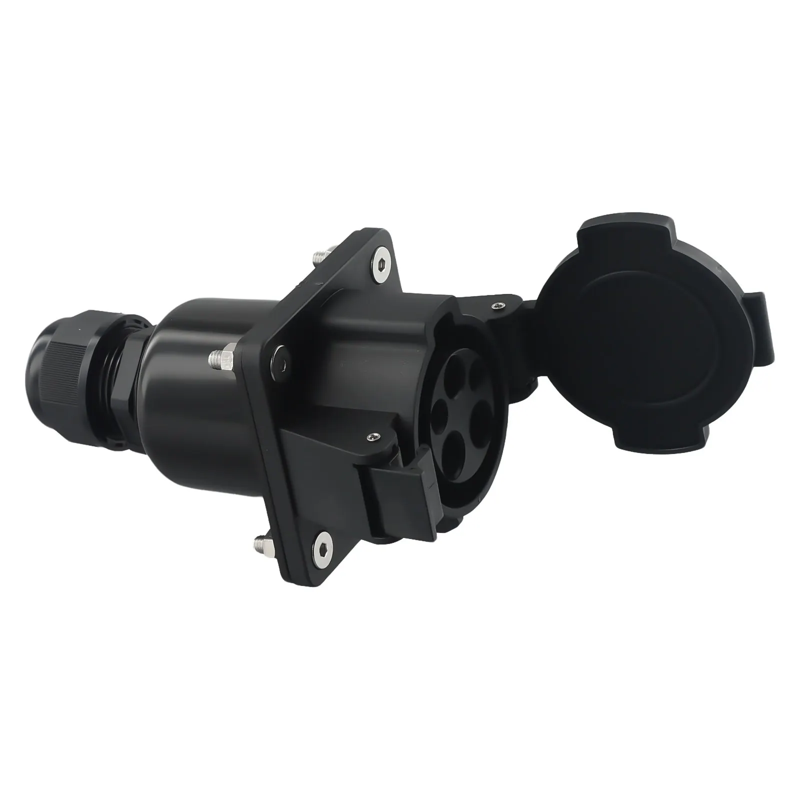 Weatherproof For J1772 Electric Vehicle Charging Inlet Socket Type 1 Connector Suitable for Level 1 and Level 2 Charging