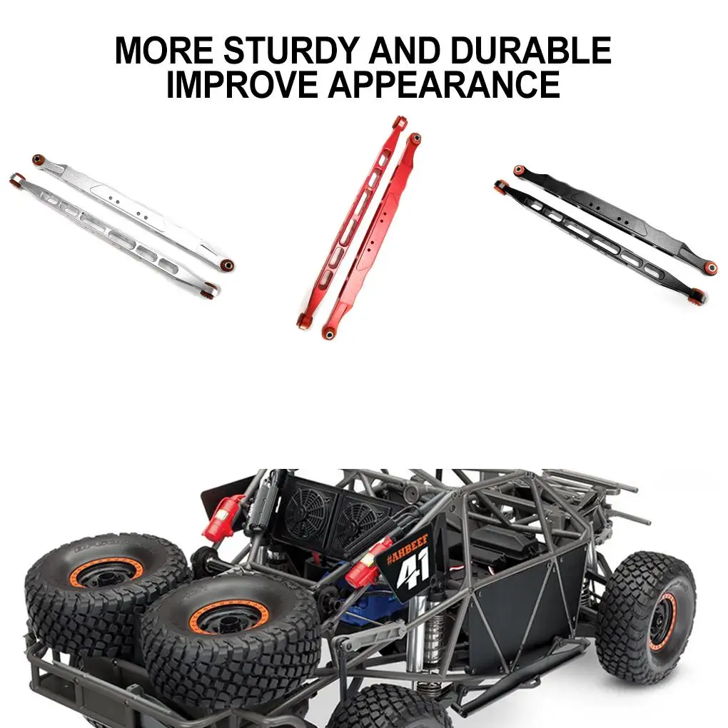 RCGOFOLLOW brazo de suspensión inferior trasero de aleación de aluminio, brazo de suspensión inferior trasero Rc para 1 7 Traxxas UDR RC Car Part Red