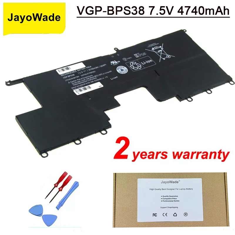 VGP-BPS38 Laptop Battery For SONY VAIO PRO11 PRO13 SVP1321BPXB SVP13216PG SVP132A1CM SVP11217SCS BPS38 7.5V 4740mAh VGP-BPS38