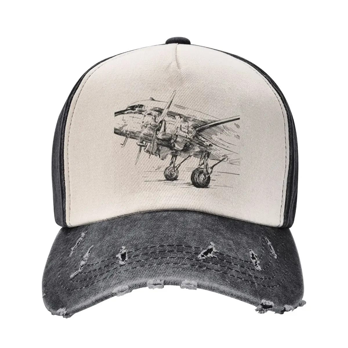 

Douglas C-47 Skytrain Drawing Baseball Cap Fashion Beach Horse Hat Big Size Hat Boy Women's