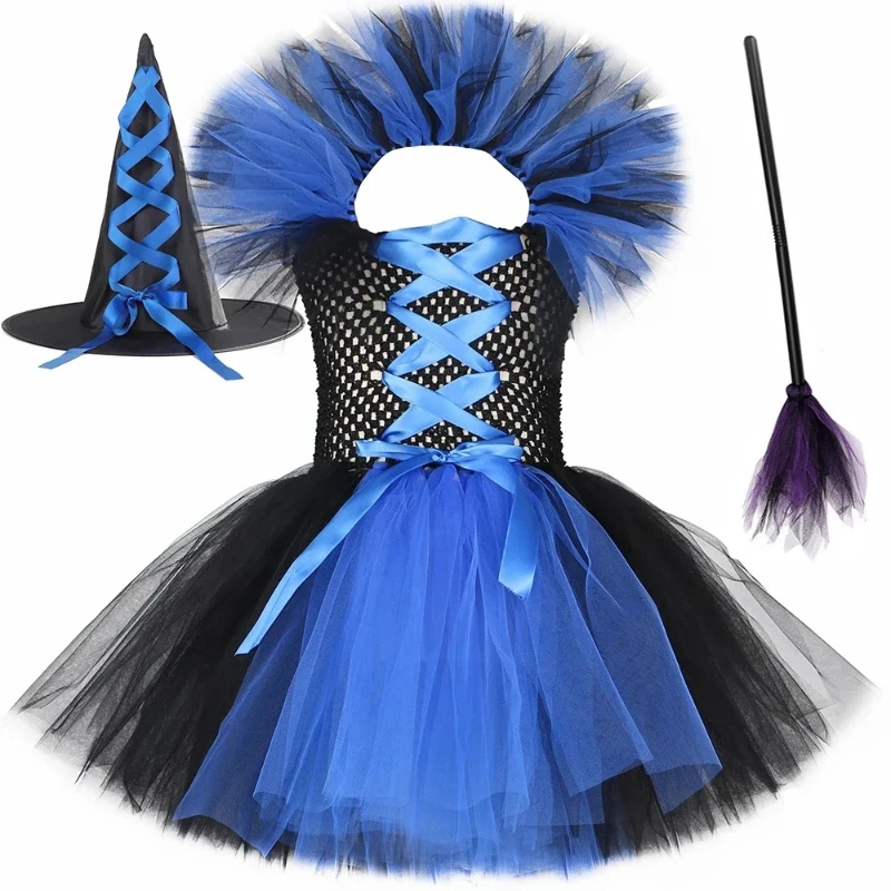 Magical Dark Enchantress Mesh Costume with Full Matching Accessories, Great for Carnival Parades and Spooky Role Play Events