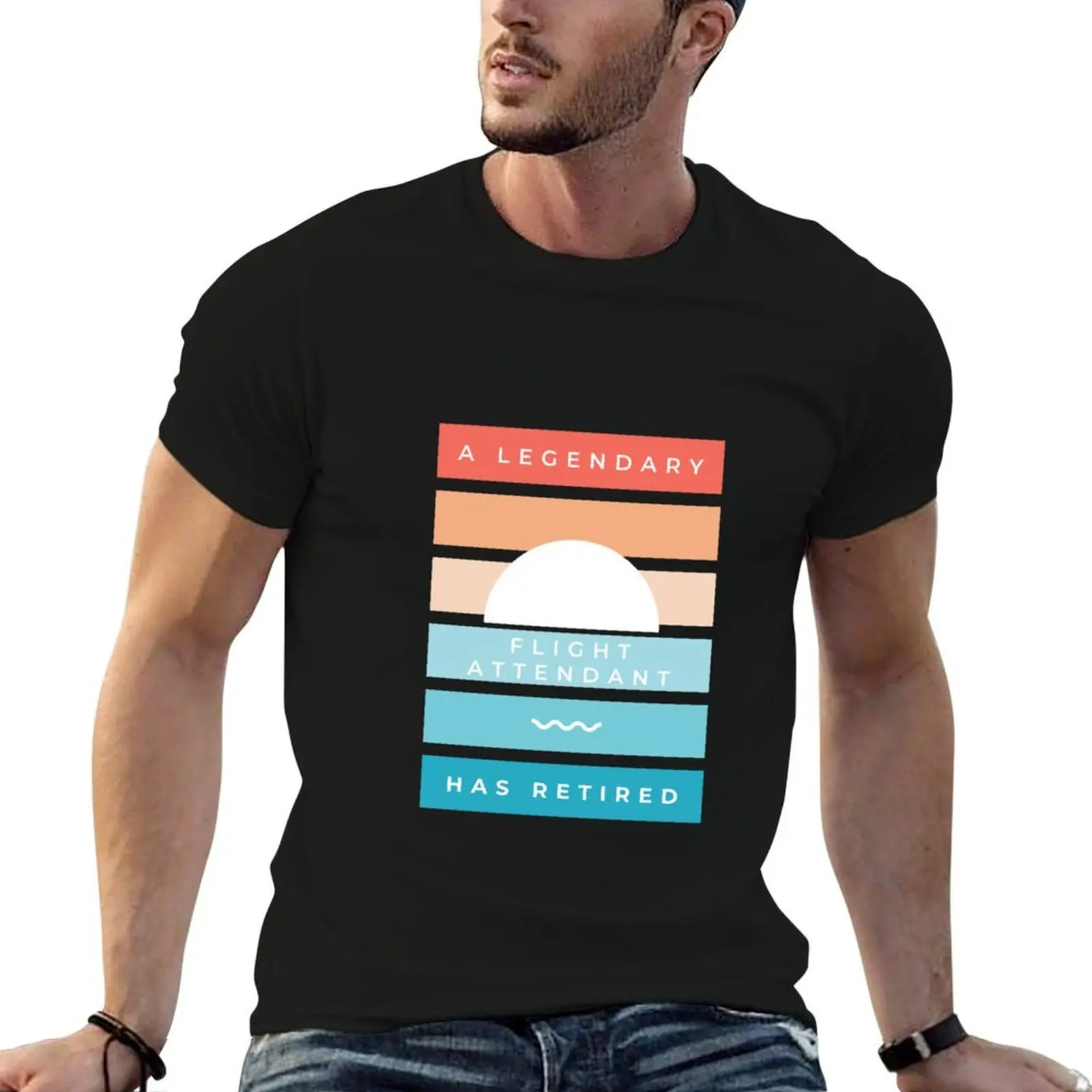 Funny Retired Flight Attendant Retirement T-Shirt t shirt man luxury man t shirts for men casual t shirt man designer T-shirt
