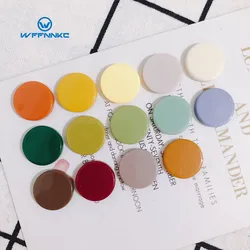 WFFNNKC 30-50Pcs Multicolor Round Acrylic Flat Back Patch DIY Handmade Material Button Earrings Brooch Necklaces Decor Accessory