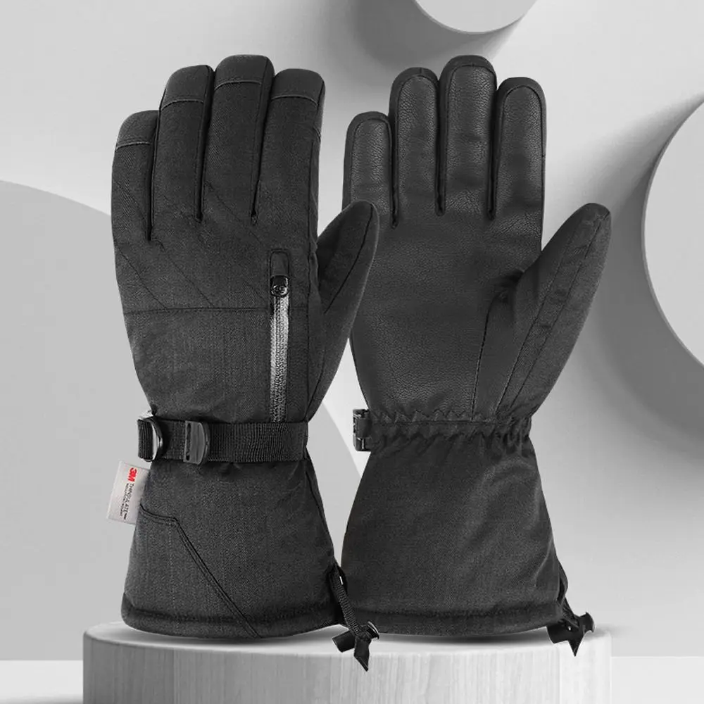 방수 겨울 스키 장갑 미끄럼 방지 사이클링 라이딩 하이킹 두꺼운 따뜻한 미튼 스노우 스노우 보드 전체 손가락 장갑 남성 여성