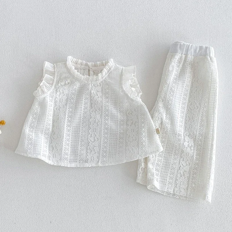 

2026 New Summer Children Clothes 0-5Yrs Baby Girl Clothes Suit Sleeveless Vest+Pants Kids Clothing Set