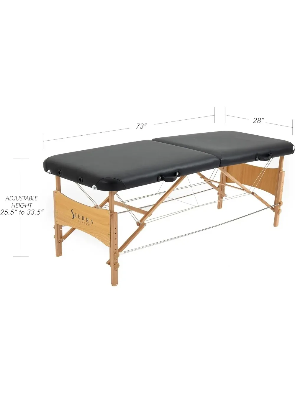 Massage Table, All-Inclusive Portable Massage Table (Black)