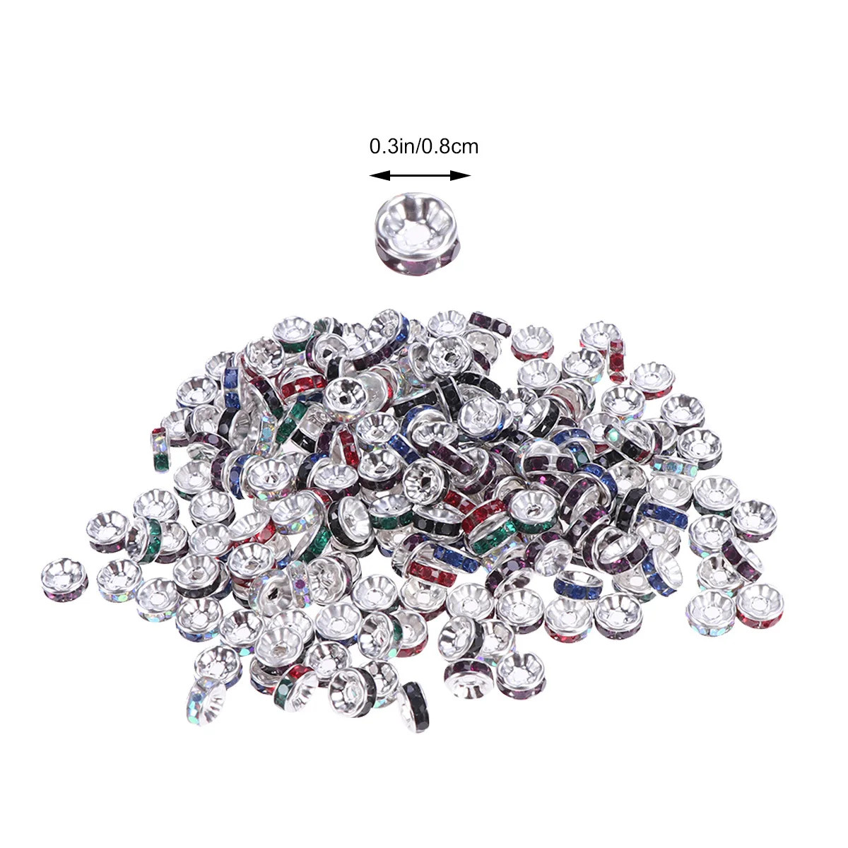 200 pièces 8mm couleur aléatoire perles de verre rondes pour la fabrication de bijoux fournitures artisanales de bricolage perles de verre Kits de perles