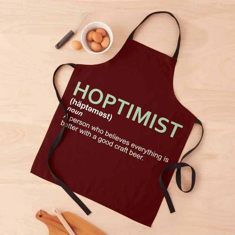 

Hoptimist Design for Craft Beer Lovers Apron Kitchens Men For Cosmetologist Apron