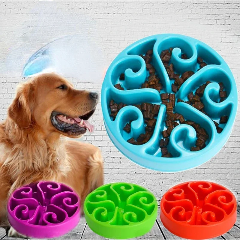 

Puppy Slow Down Eating Feeder Cat Dog Healthy Diet Dish Plate Pet Supplies Anti-choke Dog Accessories