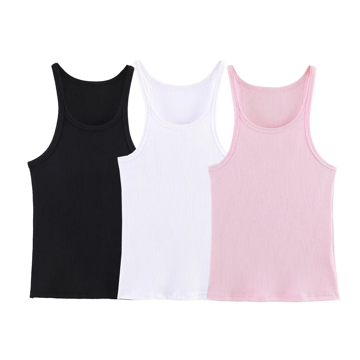 Women's Fashionable Casual Ribbed Tank Top   JX96