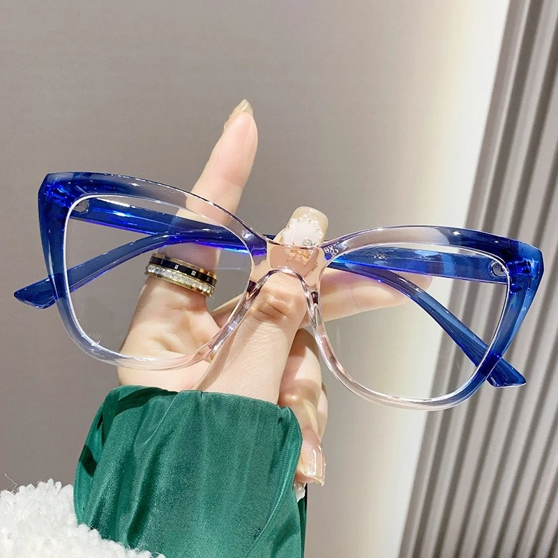 

Lightweight Minimalist Square Clear Lens Glasses Blue Light Blocking Full Frame Glasses Casual Anti-blue Light Reading Eyewear