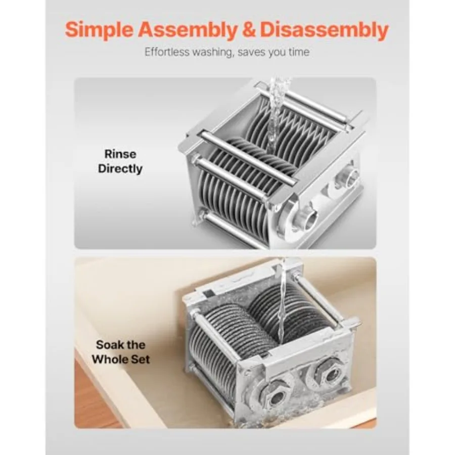 مجموعة شفرات من الفولاذ المقاوم للصدأ مقاس 7 مم لآلات تقطيع اللحوم التجارية مثالية لتقطيع اللحوم بدون عظم وتطبيق القطع الدقيق