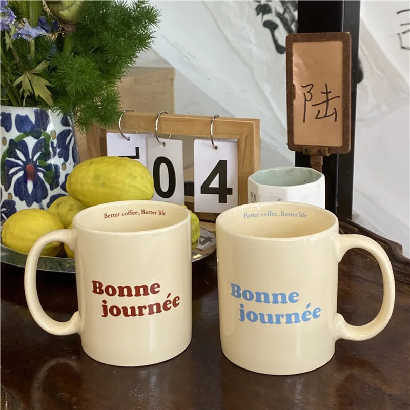 Coupe de café « Bonne Journée » Pourquoi cette tasse en céramique crème est devenue mon rituel matinal incontournable
