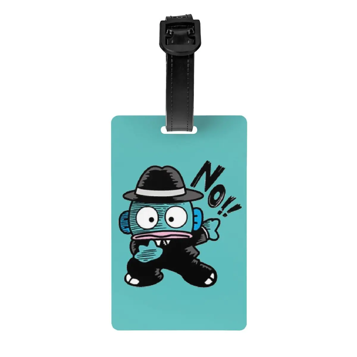 

Custom Cool Hangyodon No Luggage Tag With Name Card Privacy Cover ID Label for Travel Bag Suitcase