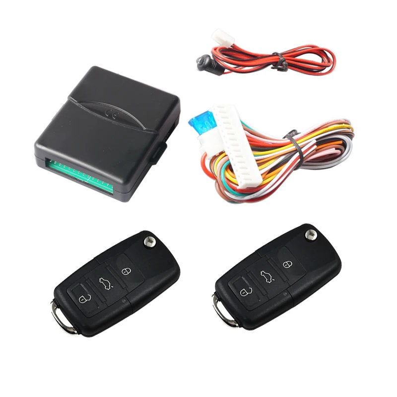 TSK-406 One-Way car Keyless Entry System with Easy-to-Use  Remote lock/unlock/Remote trunk opening Comes with 2 remote controls