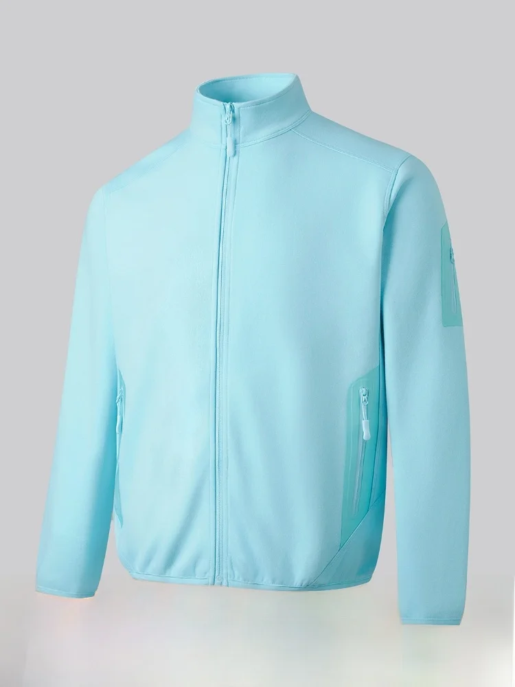 

Уличный вязаный спортивный повседневный мужской трикотаж из полиэстера с воротником-стойкой Long Sve, весенне-осенний сезон