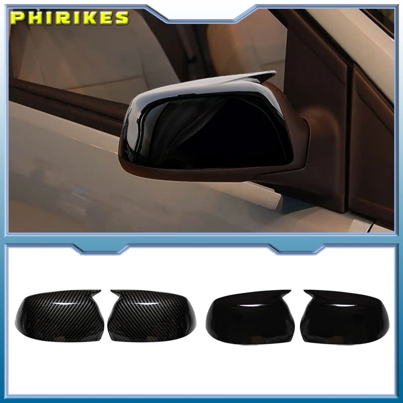 

2PCS Rearview Side Mirror Cover Wing Cap Exterior Door Rear View Trim Car Decoration For Ford Focus MK2 2005-2008