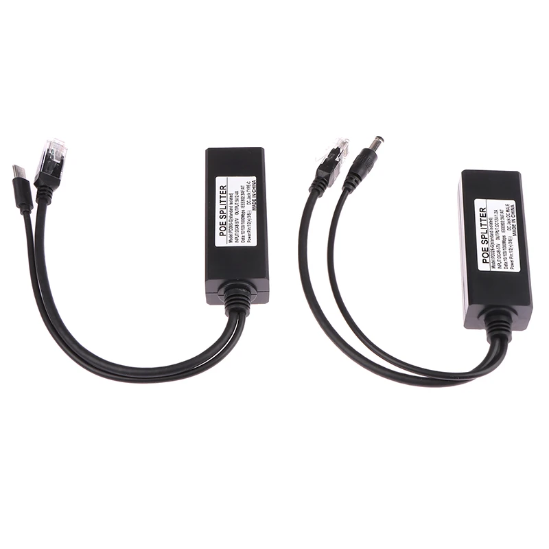 Módulo de Alimentação para Android POE, MicroUSB, DC48V a 5V, Tipo-C Gigabit POE Splitter, Padrão 48V a 5V, Cabo de Rede