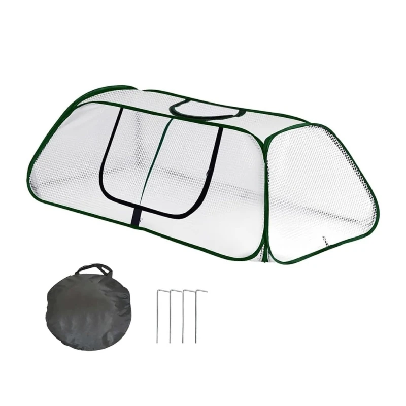 Greenhouse Portable Protector with Door PVC Resistant Flower Accelerator Tent