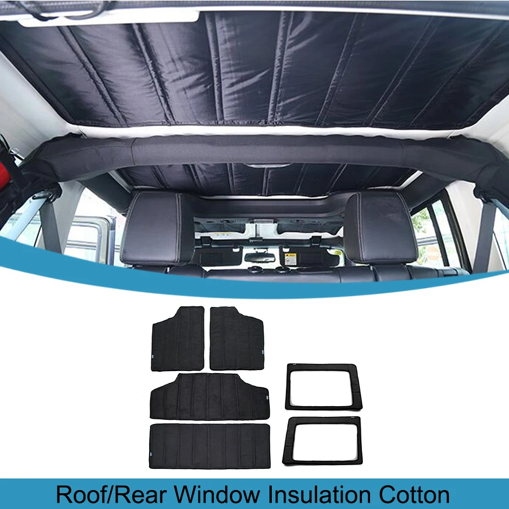 

Car Rear Window/Roof Hardtop Insulation Cotton Pad Cover for Jeep Wrangler JK 4-Door 2012 2013 2014 2015 2016 2017 Accessories