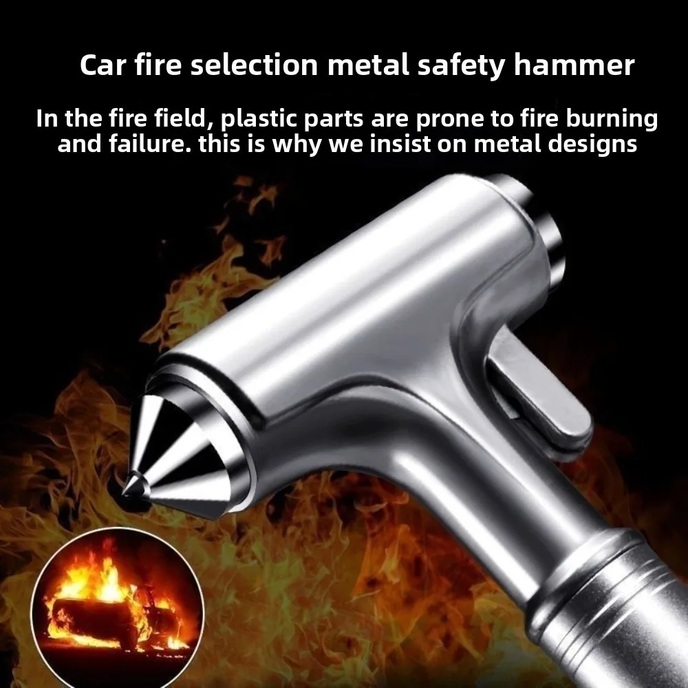 Neue Auto Fenster Breaker Notfall Flucht Werkzeug mit Sicherheitsgurt Cutter Carbon Stahl Lebensrettende Auto Werkzeug HotCar Sicherheit Hammer – Detail 3