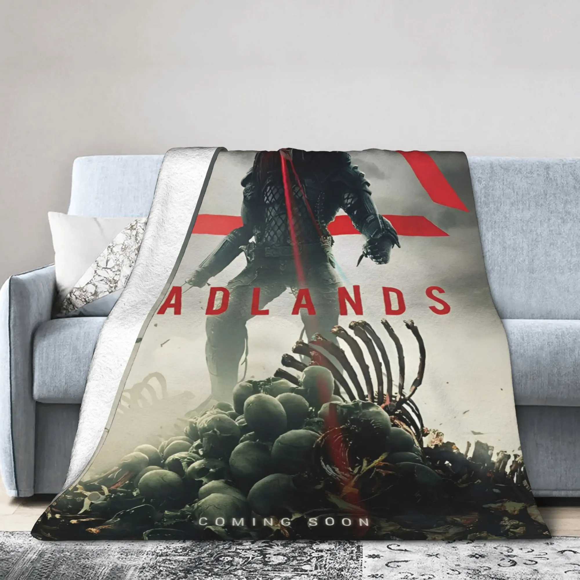 Cozy Predator: بطانية Badlands Merch بطانية مزخرفة للفراش من الصوف فائق النعومة للأريكة