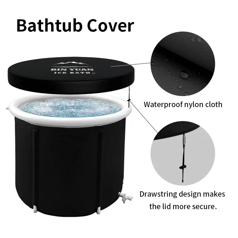 Customizable portable tub cover, suitable for 75cm/29.5in , waterproof nylon cover, foldable square
