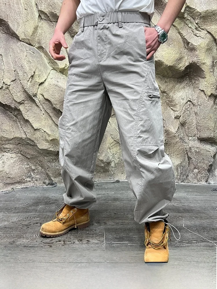

Мужские повседневные брюки с эластичным поясом и технологией Quick Dry Cotton, с 3D-изогнутым кроем, весна-лето, новинка