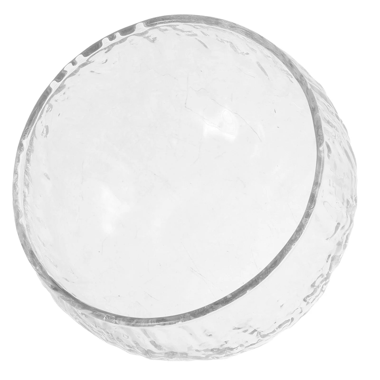 

560ml Traditional Chawan Textured Glass Matcha Bowl Clear Round Dishes for Green Tea Whisking Mixing Porridge Snacks