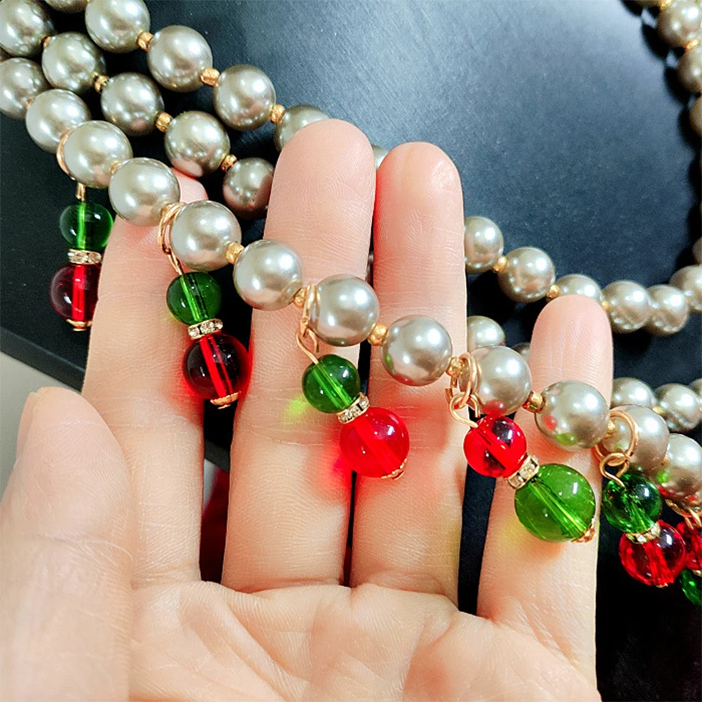 Trendy Vintage Personality green glass  Bracelet necklace choker earrings for women's girl gift Party  Jewelry set