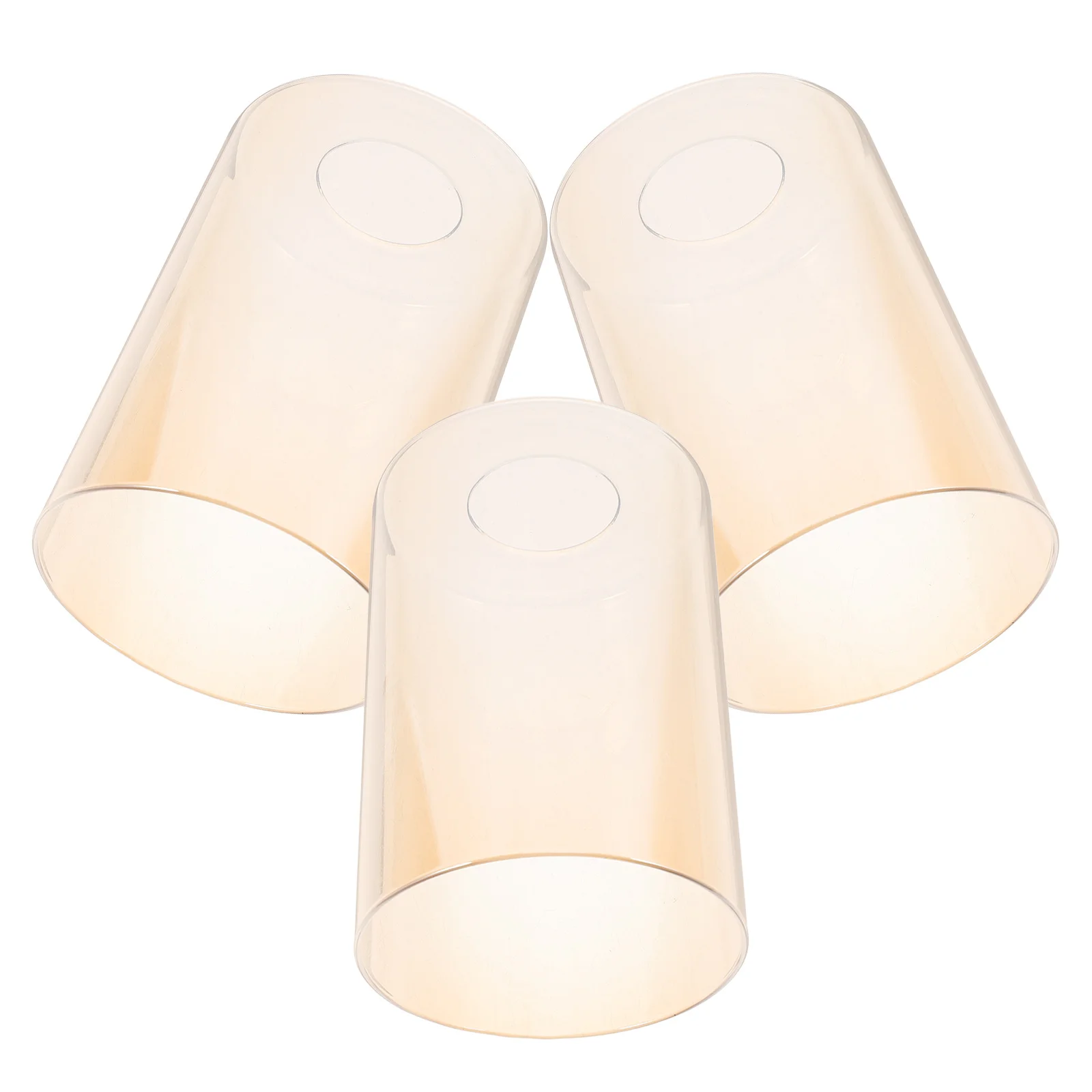 3 قطعة ظلال مصابيح زجاجية كهرمانية أنيقة قلادة تركيب المصابيح استبدال اسطوانة أباجورة ظلال زجاجية لتركيبات الإضاءة