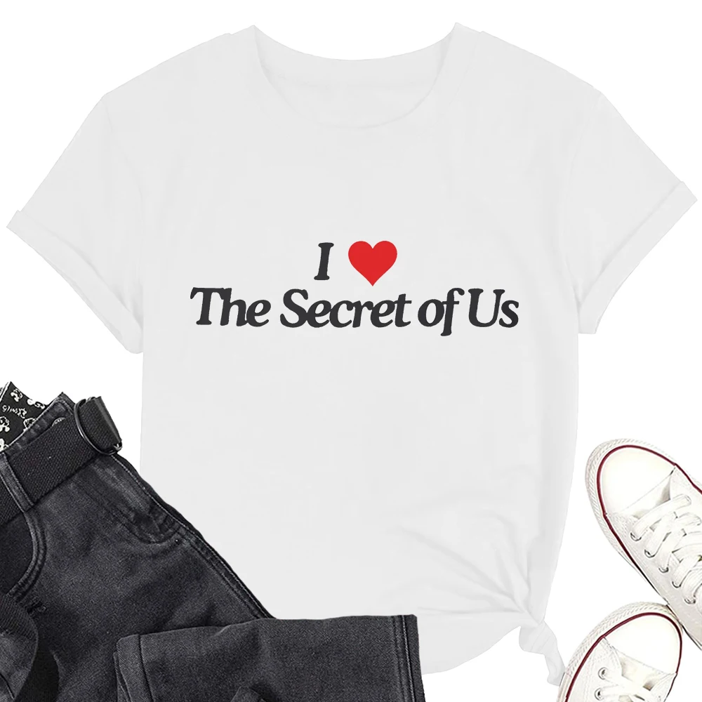 I Heart The Secret Of Us T Shirt Short Sleeve Men/Women Fans Clothes Hiphop Short Tee