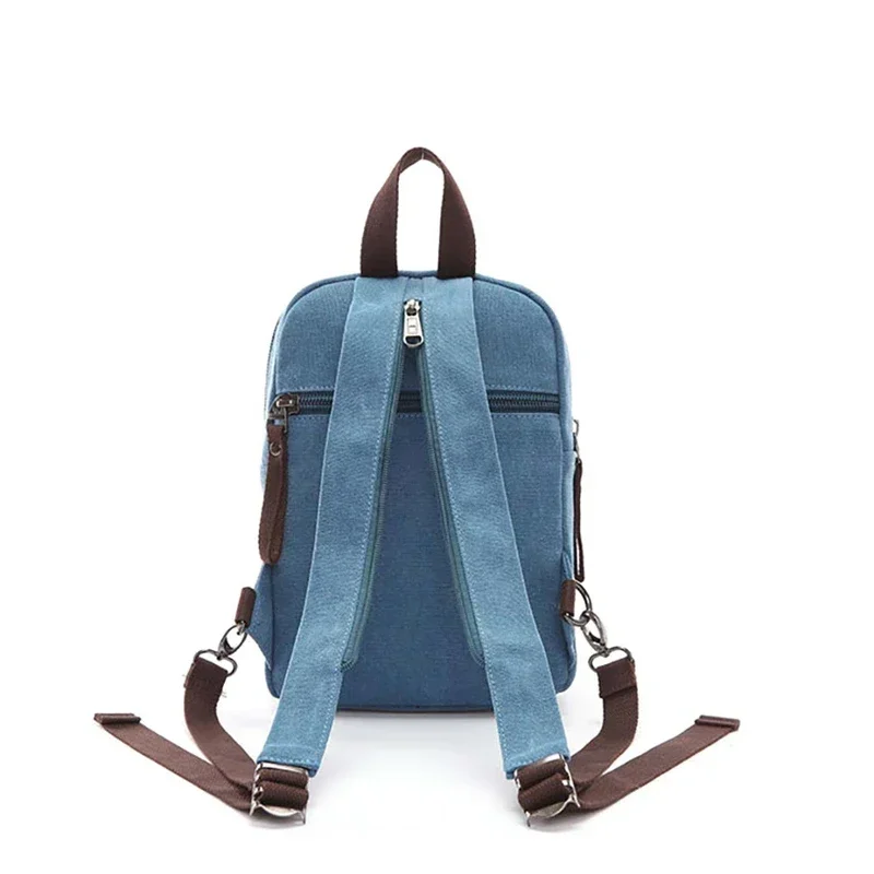 Bule Mini Backpacks For Men Small Bags Vintage Canvas Chest Bag Crossbody Bags For Women Designer backpack women mochila hombre