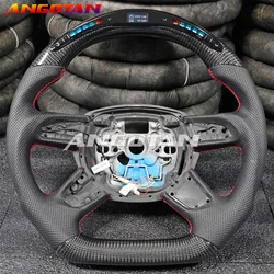 Customized Car Leather Carbon Fiber Steering Wheel Kit For Audi A6 A6L A7 2012 2013 2014 2015 2016 2017 Steering Wheel