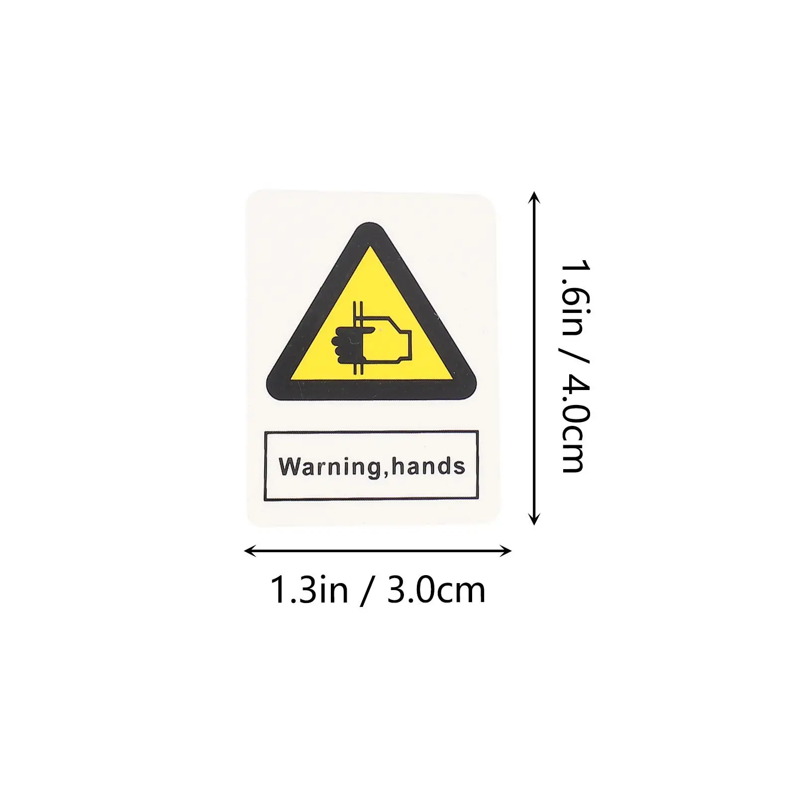 Sign Sticker Watch Out for Clip Nail Stickers Warning Hands Pinching Element Pp
