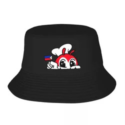 JOLLIBEE PEEKING PHILIPPPINE FLAG FILIPINO CAP Bucket Hat Panama For Kids Bob Hats Fisherman Hat Summer Beach Fishing Unisex Cap