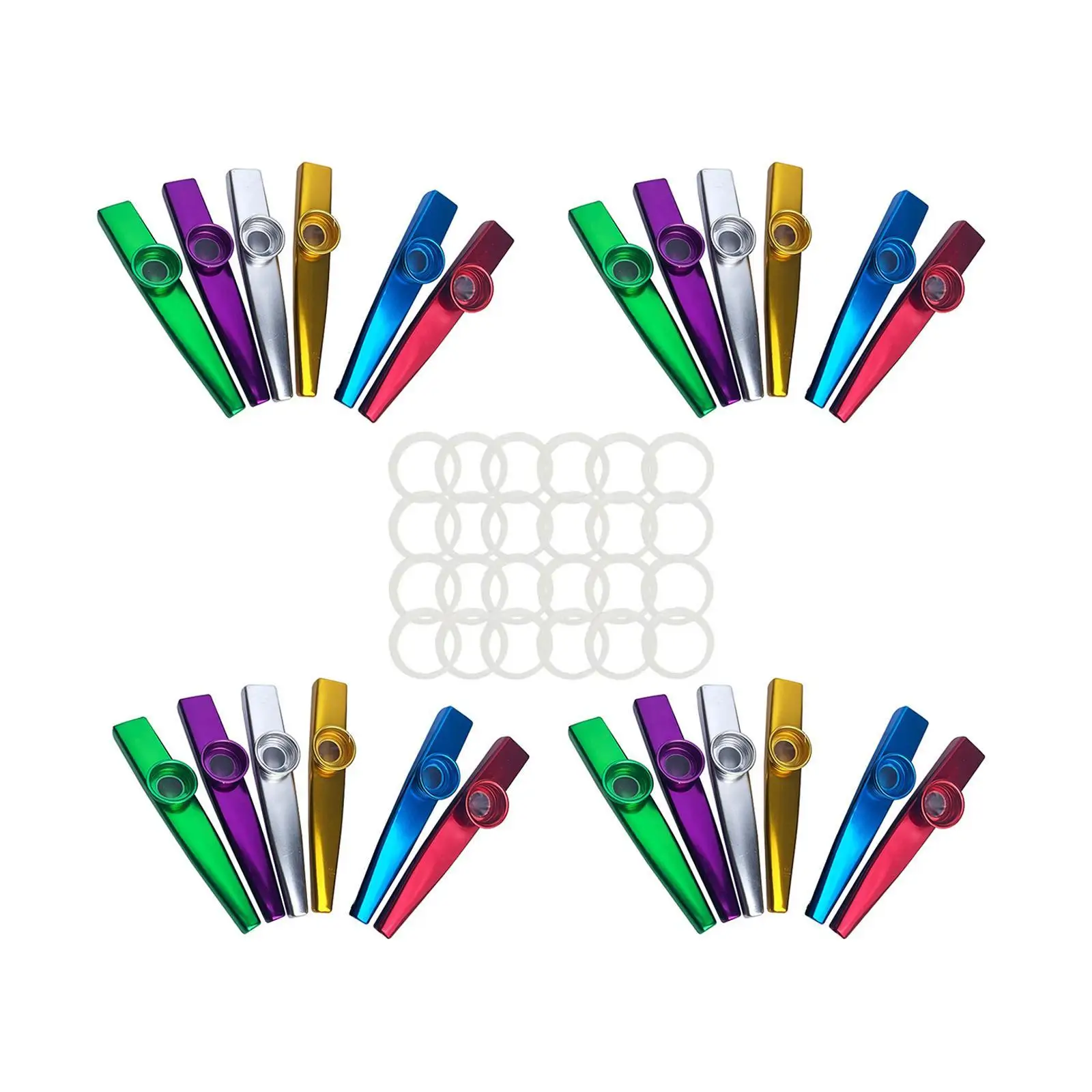 24 Pieces Kazoo Metal Kazoos Harmonica Music Accompaniment for Kids Adults