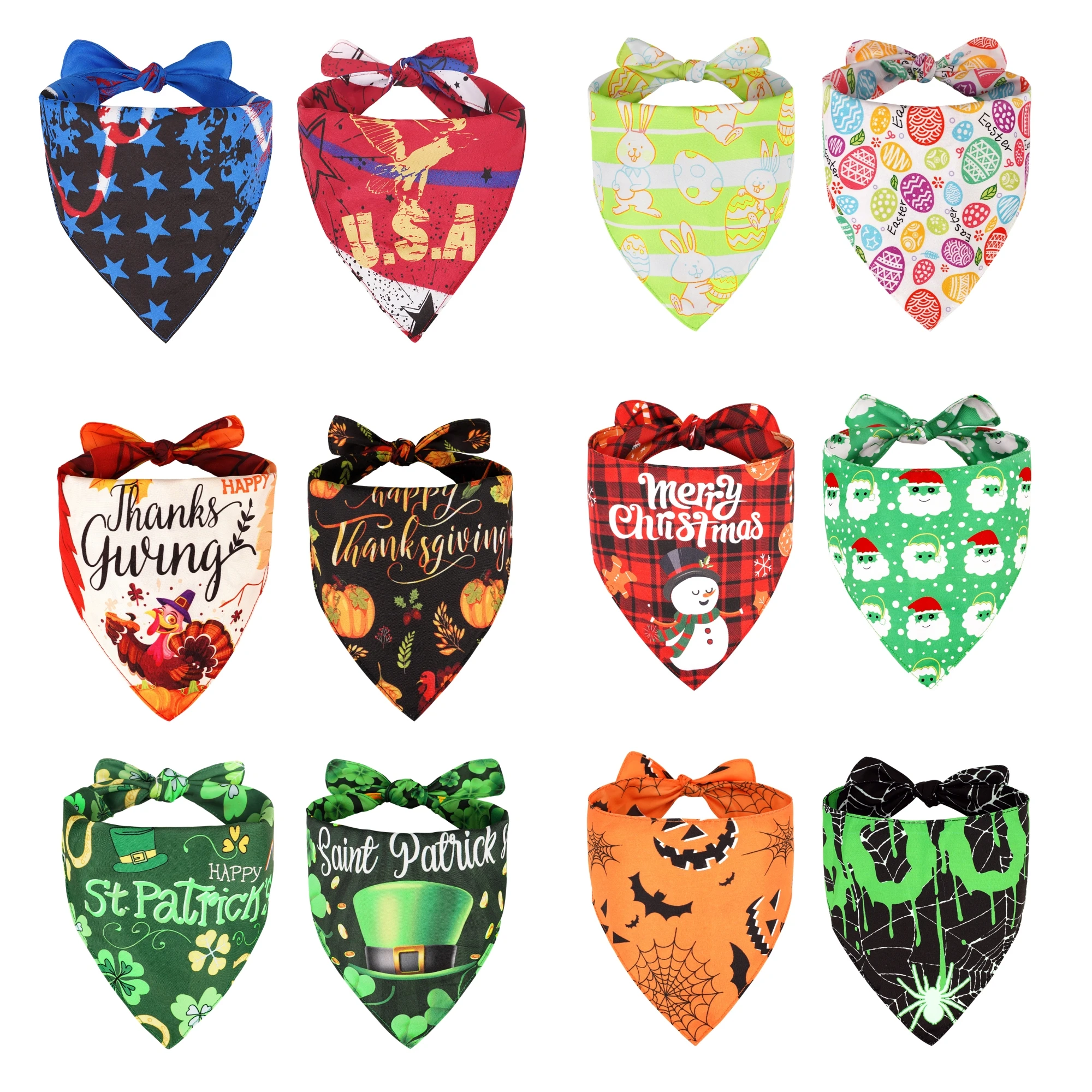 Dog Bandana Scarf - 2 Adet Köpekler ve Kediler için