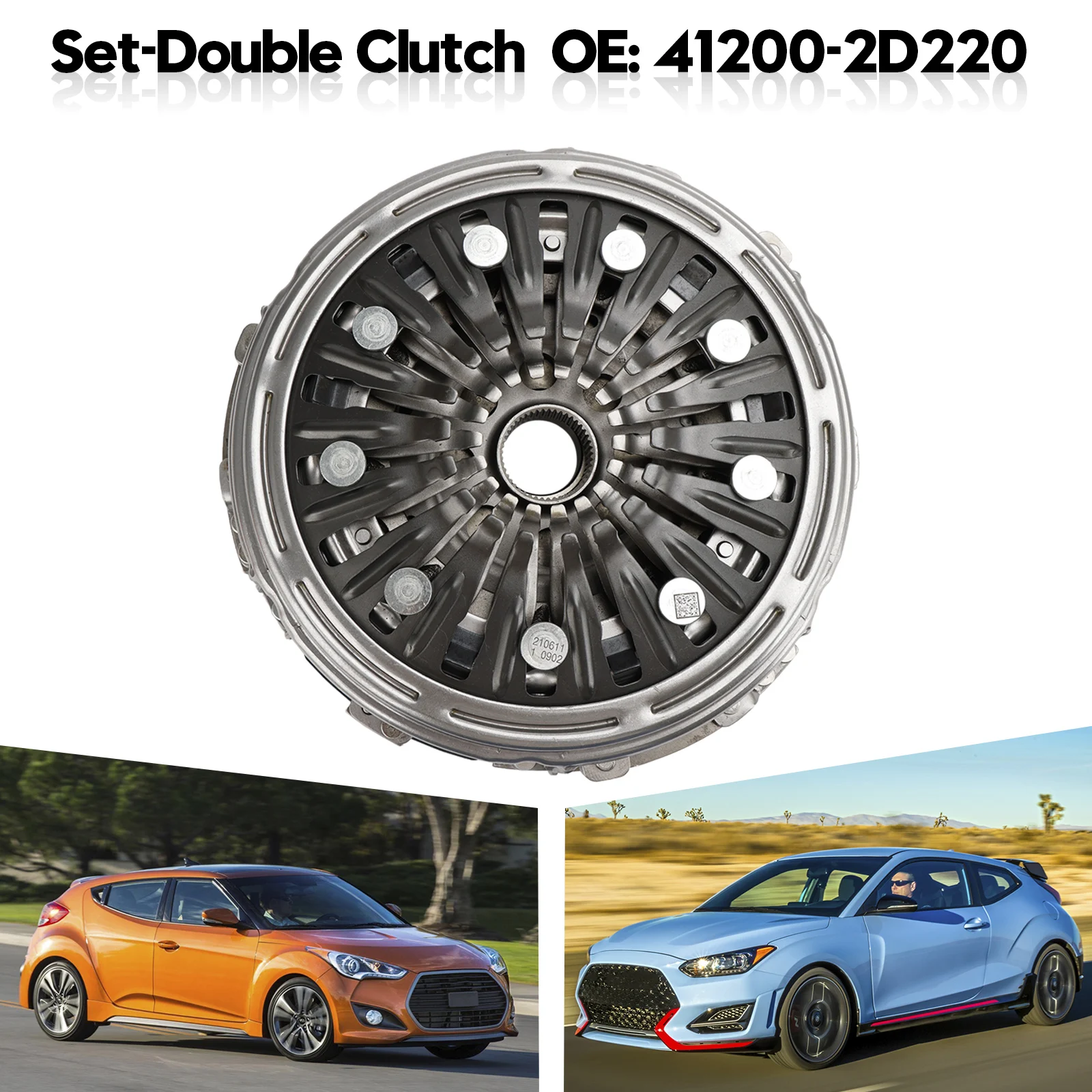 Artudatech Set-Double Clutch for Hyundai Veloster Kona Tucson Sonata KIA Forte 41200-2D220 Car Accessories